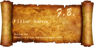Filler Barna névjegykártya